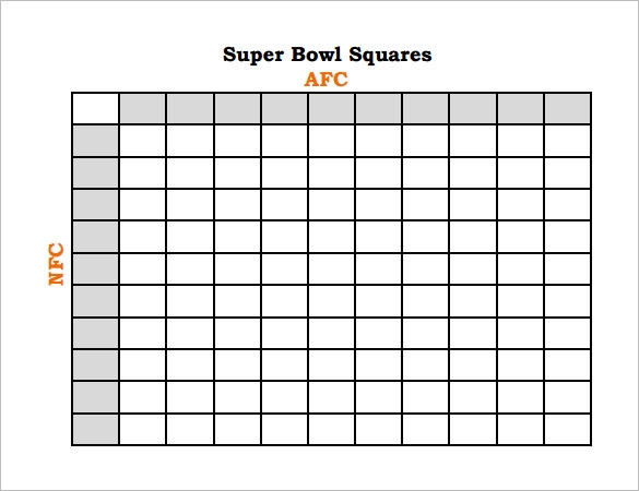 football squares template excel