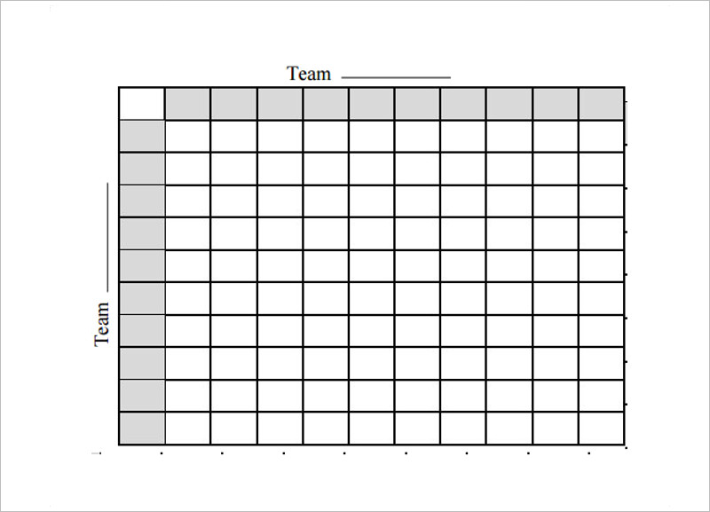 football squares template excel