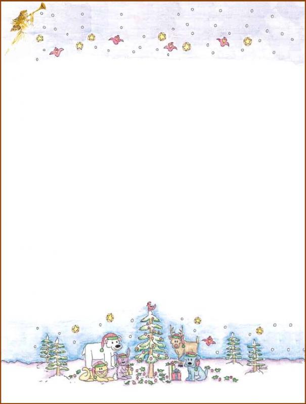 free christmas stationery templates