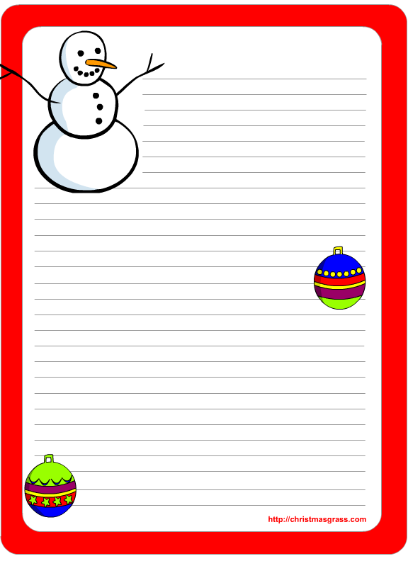 free christmas stationery templates