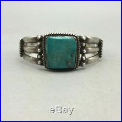 A Good Older, Handmade, Turquoise And Sterling Silver Bracelet Fred Harvey Era