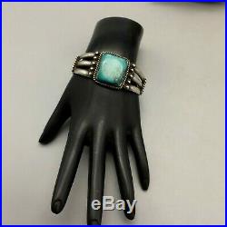 A Good Older, Handmade, Turquoise And Sterling Silver Bracelet Fred Harvey Era