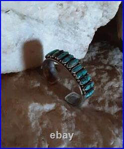 GOOD PRICE Kirk Smith Sterling Silver Navajo Turquoise Bracelet