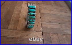 GOOD PRICE Kirk Smith Sterling Silver Navajo Turquoise Bracelet