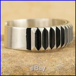 Heavy! Navajo Native American Sterling Silver Cuff Bracelet Size 6 1/2 L Tahe