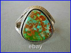 J. BILLIE Native American Royston Turquoise Sterling Silver Cuff Bracelet