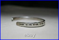 Milton Tsosie Native American Navajo Sterling Silver Arrow Cuff Bracelet