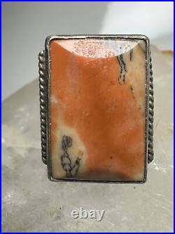 Petrified Wood ring Navajo size 5.50 sterling silver