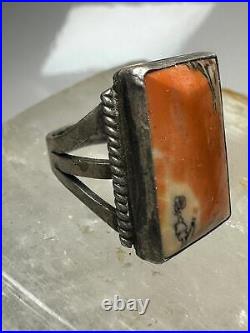 Petrified Wood ring Navajo size 5.50 sterling silver