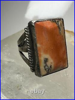 Petrified Wood ring Navajo size 5.50 sterling silver