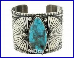 Sunshine Reeves, Bracelet, Kingman Turquoise, Sterling Silver, Navajo Made 6.5