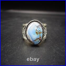 Sunshine Reeves NAVAJO Sterling Silver GOLDEN HILLS TURQUOISE Ring size 8.5