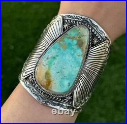 Sunshine Reeves navajo sterling silver royston turquoise cuff bracelet