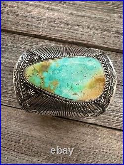 Sunshine Reeves navajo sterling silver royston turquoise cuff bracelet