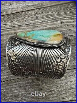 Sunshine Reeves navajo sterling silver royston turquoise cuff bracelet