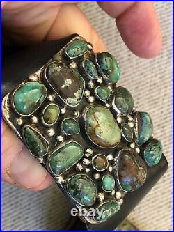 Super! Navajo Sterling Silver & Turquoise Cluster Old Pawn Concho Belt By RP