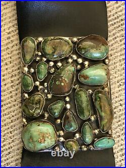 Super! Navajo Sterling Silver & Turquoise Cluster Old Pawn Concho Belt By RP