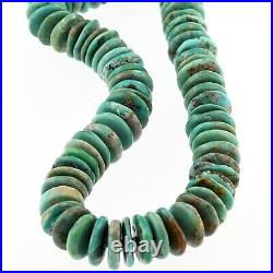 Traditional Navajo Handmade Quality Kingman Turquoise Sterling Silver Necklace