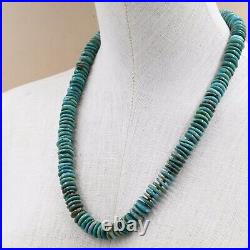 Traditional Navajo Handmade Quality Kingman Turquoise Sterling Silver Necklace