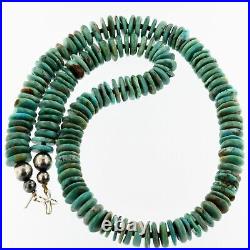 Traditional Navajo Handmade Quality Kingman Turquoise Sterling Silver Necklace