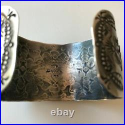 Vincent Platero Sterling Silver Thunderbird Cuff Bracelet VJP Fred Harvey Era