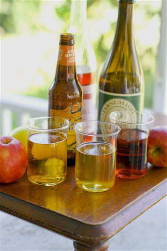 ciders and cider bottle