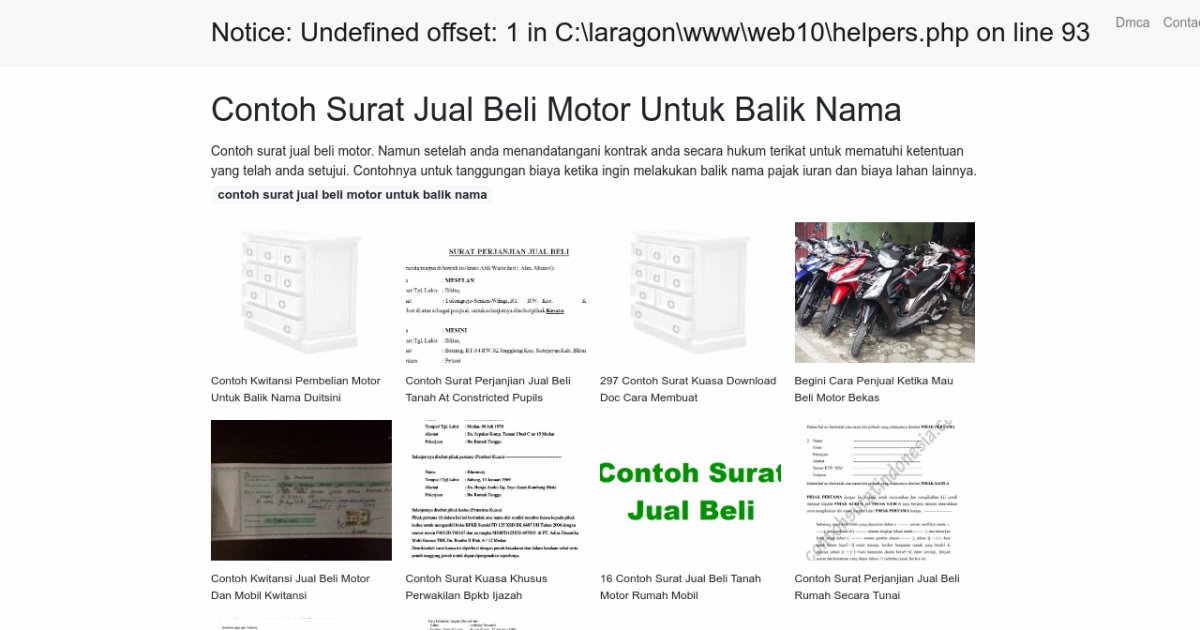 Contoh Surat Jual Beli Motor Untuk Balik Nama