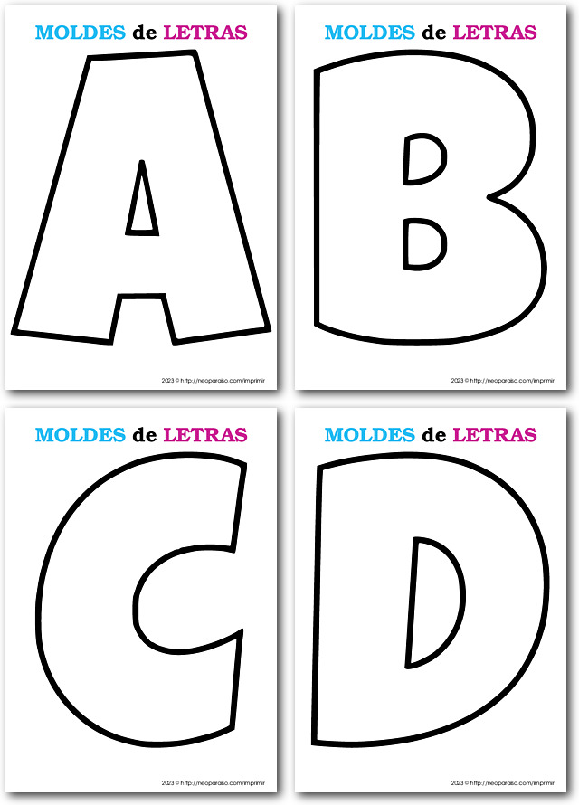 Moldes de Letras para Imprimir PDF gratis