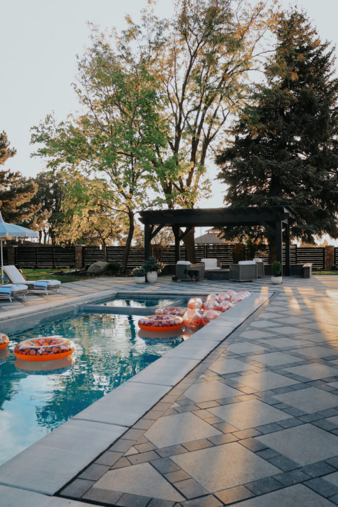 Backyard Pavers and Fiberglass Pool