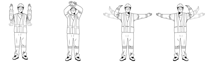 Vehicle Spotter Hand Signals