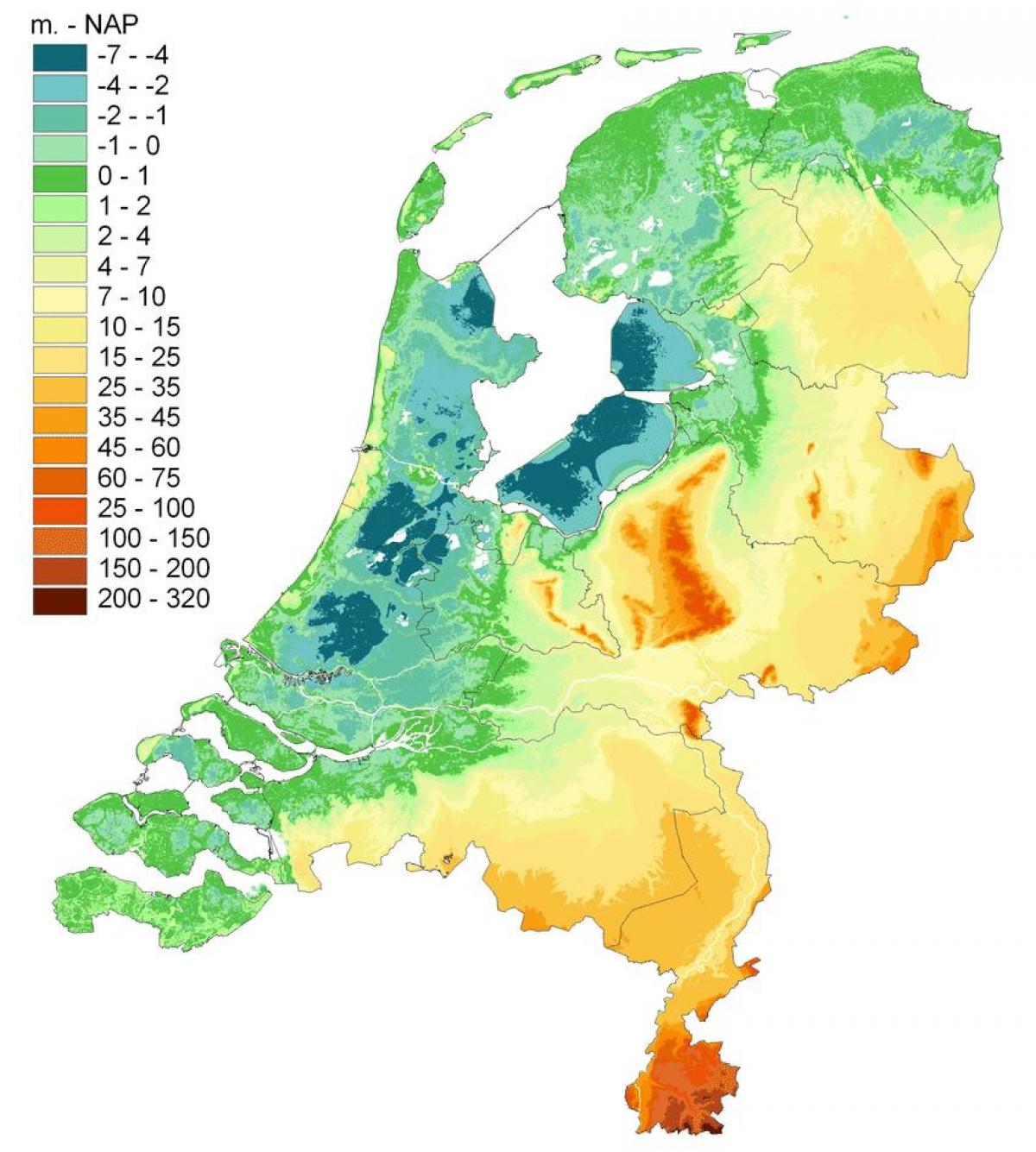 Netherlands Sea Level Map