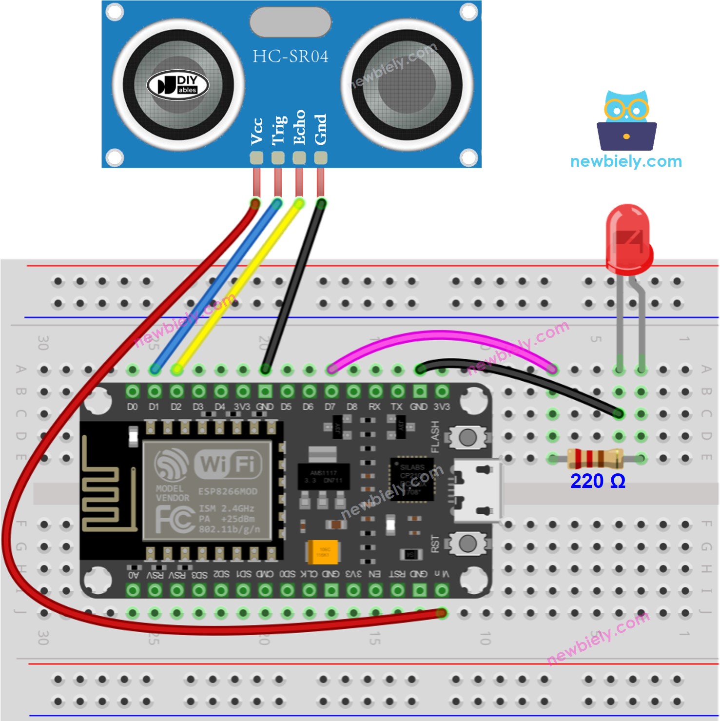 Esp8266 With Ultrasonic Sensor Esp8266 Tutorial – NBKomputer