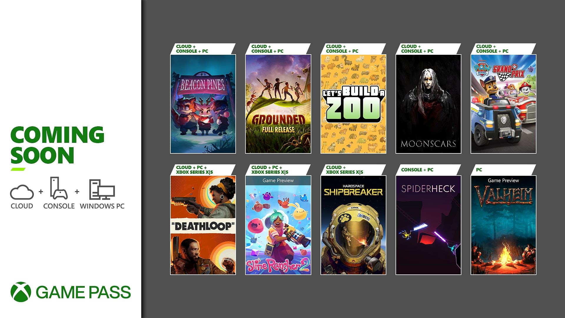 Xbox Game Pass Adds Deathloop, Grounded, Valheim, More Games in September