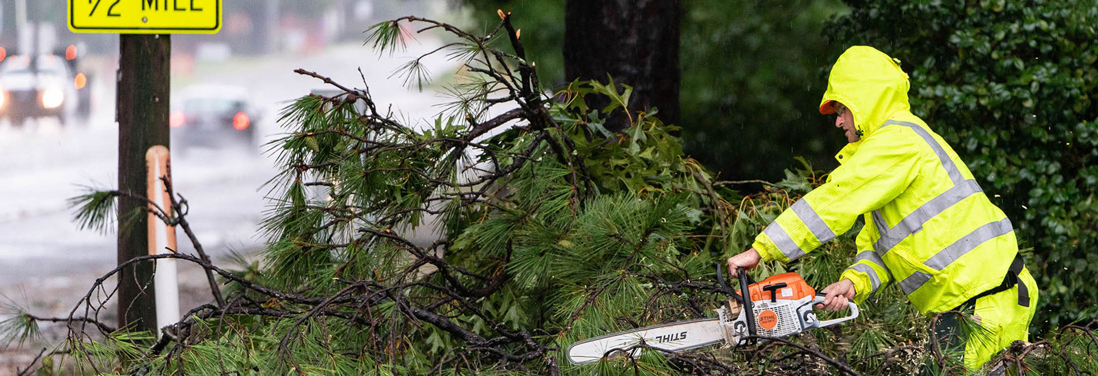 Debris is cleaned up on campus following Hurricane Florence in 2018. An ECU professor is part of a team of researchers that received a $16 million National Science Foundation grant to address the equity, economic prosperity and resiliency of communities affected by hurricanes.