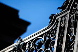 Detail of Harvard Yard gate.