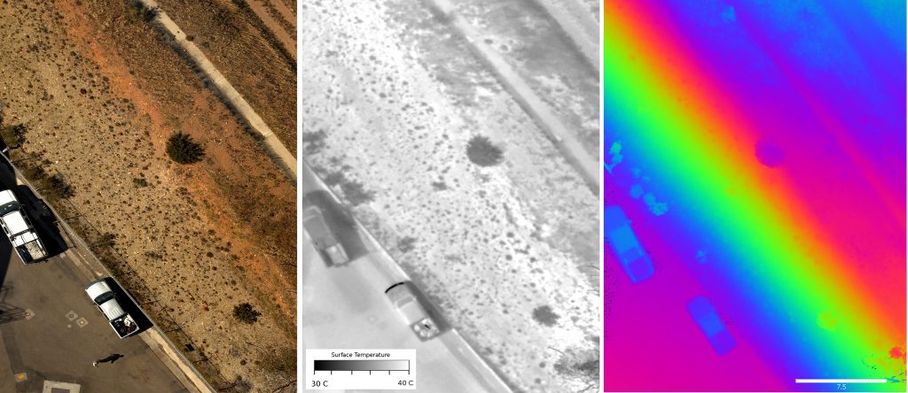 3-panel image of sample datasets