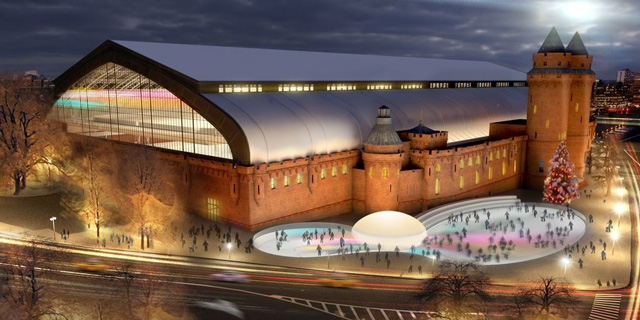 Kingsbridge Armory, rendering by Herzog & de Meuron