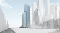 Southwest view of 601 West 29th Street In Hudson Yards. Courtesy of Douglaston Development