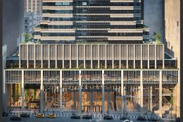 Conceptual rendering of updated exterior facade at 60 Wall Street - Courtesy of Paramount Group