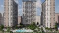 Rendering of residential towers at 532 Neptune Avenue within the Neptune/Sixth development - Courtesy of Zproekt Architecture