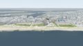 Arial rendering of Arvene East - Bernheimer Architecture; Local Office Landscape & Urban Design