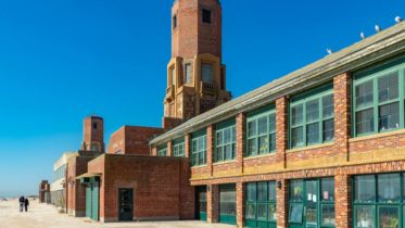 Exterior view of the Jacob Riis Park Bathhouse looking south - Credit Sylvester Zawadzki