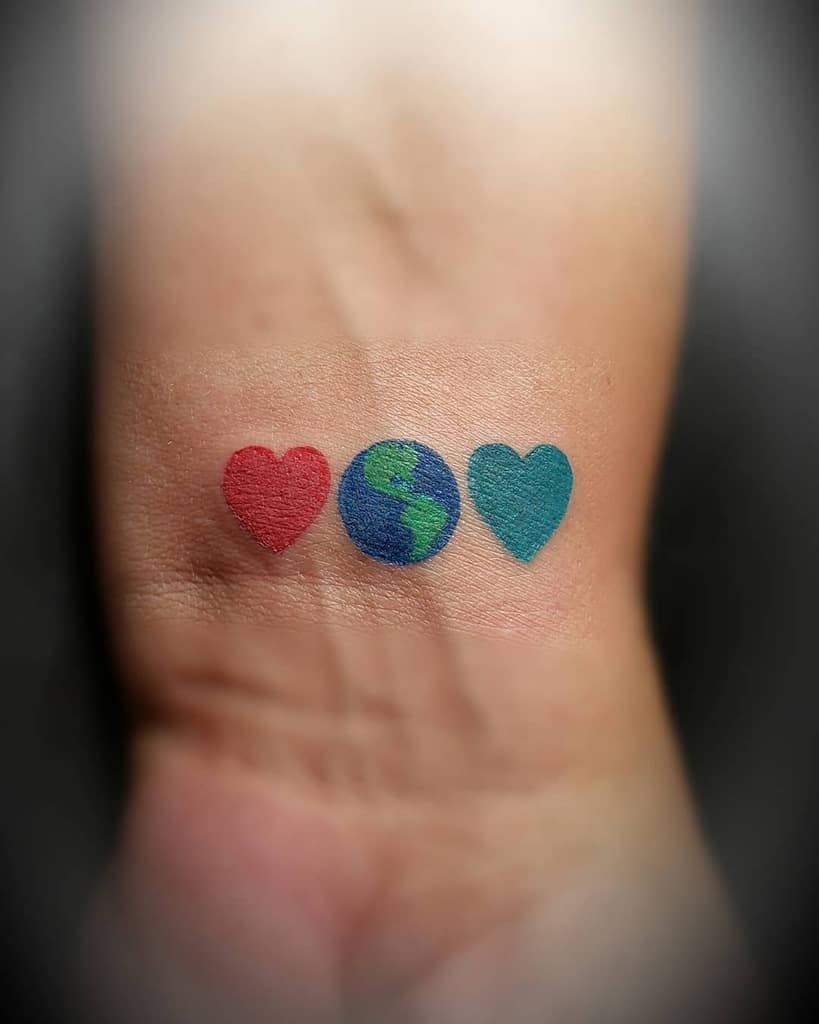 Small Colored Heart Tattoos J Muniz27