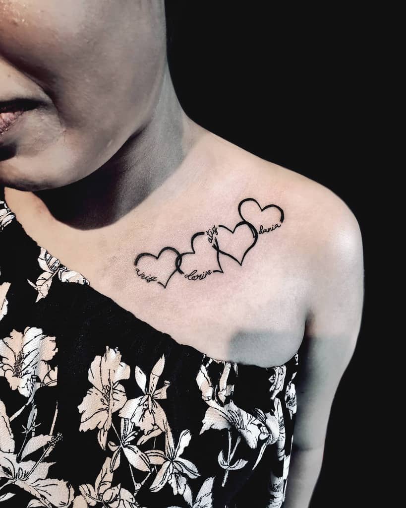 Small Heart Shoulder Tattoos Tiranatattooing