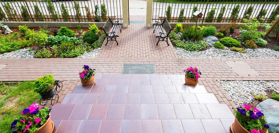 brick walkway backyard