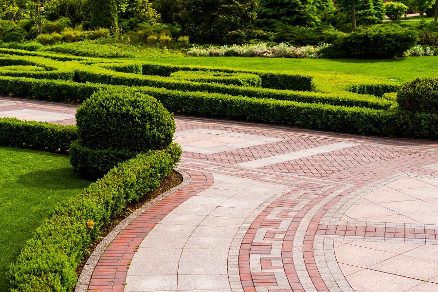 decorative pattern landscaping walkway designs