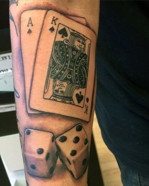 Dice And Card Tattoos For Men