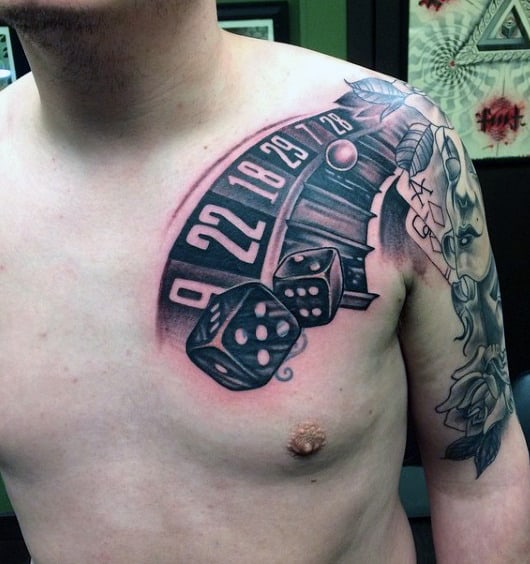 Dices Tattoo For Males