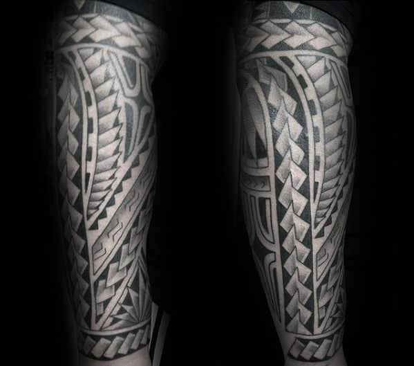 Gentleman With Cool Polynesian Black Ink Tribal Tattoo