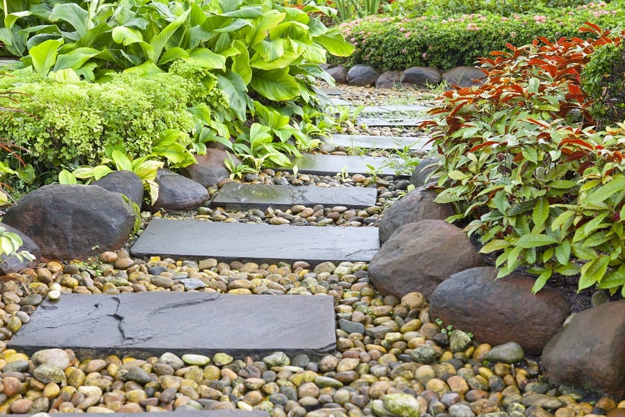 grass diamond pattern concrete walkway